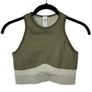 DSG cropped bra tank woman's size XS green Twitch & Allison Boss Collection